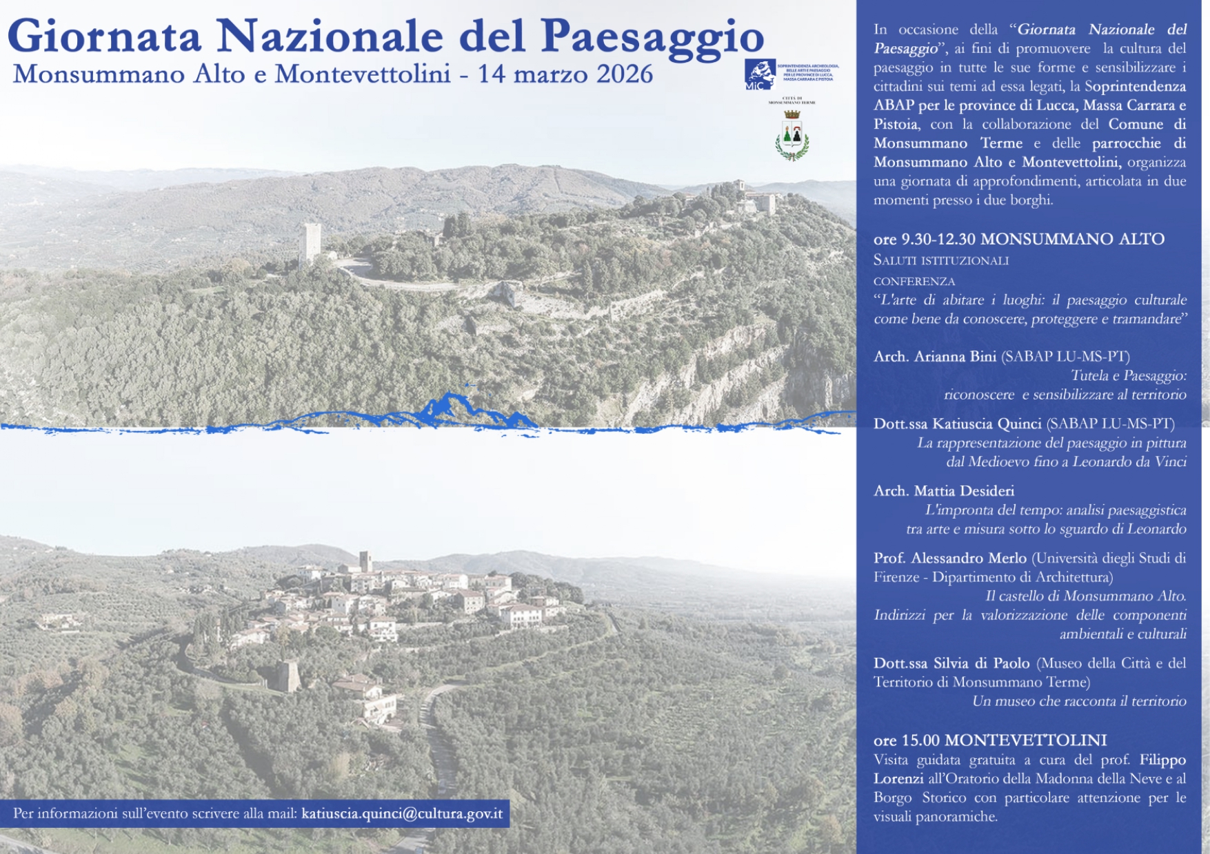 Giornata del paesaggio a Monsummano Alto e Montevettolini